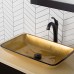 Kraus GVR-210-RE Golden Pearl Rectangular Glass Vessel Bathroom Sink - B00590WDW4